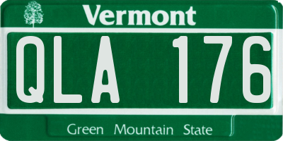 VT license plate QLA176