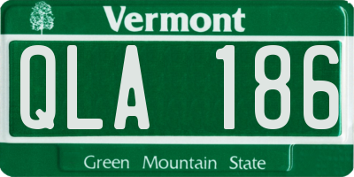VT license plate QLA186