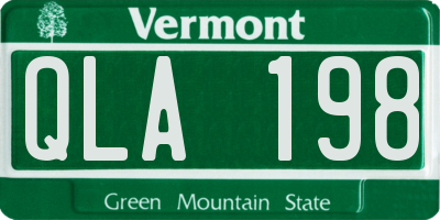 VT license plate QLA198
