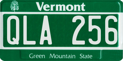 VT license plate QLA256