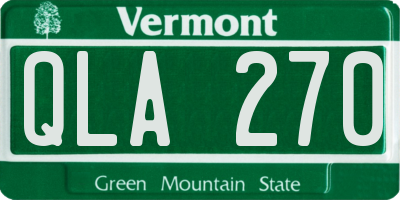 VT license plate QLA270