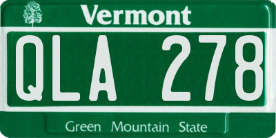 VT license plate QLA278
