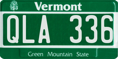 VT license plate QLA336