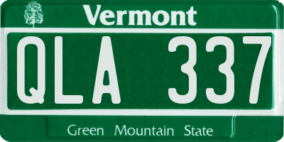 VT license plate QLA337