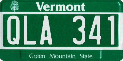 VT license plate QLA341