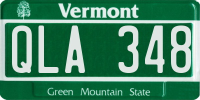 VT license plate QLA348