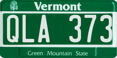 VT license plate QLA373