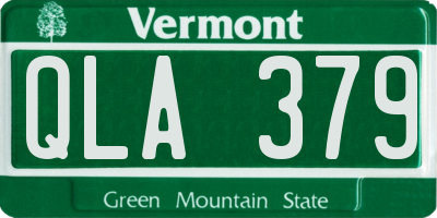 VT license plate QLA379