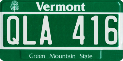 VT license plate QLA416