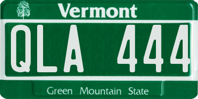 VT license plate QLA444
