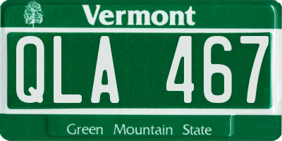 VT license plate QLA467