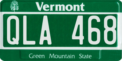 VT license plate QLA468