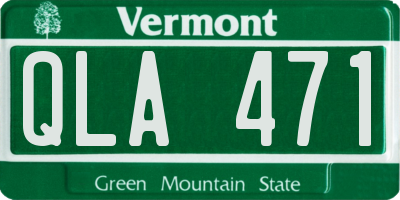 VT license plate QLA471