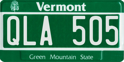 VT license plate QLA505
