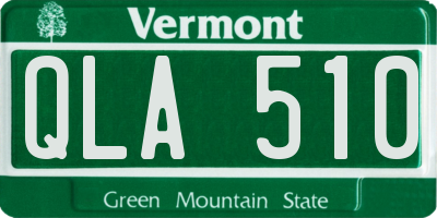 VT license plate QLA510