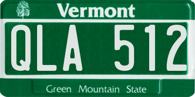 VT license plate QLA512