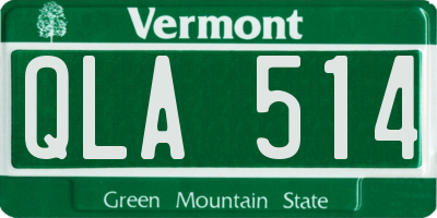 VT license plate QLA514