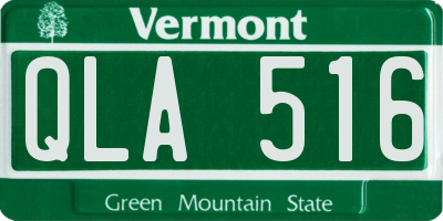 VT license plate QLA516