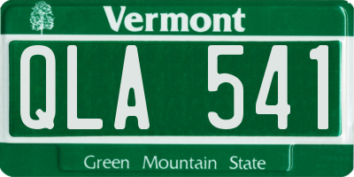 VT license plate QLA541