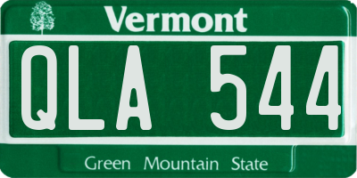 VT license plate QLA544