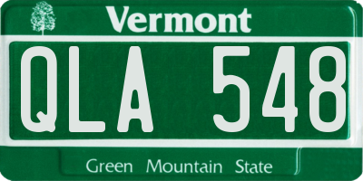 VT license plate QLA548
