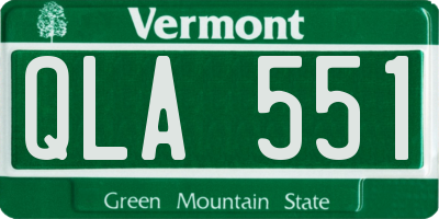 VT license plate QLA551