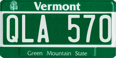 VT license plate QLA570