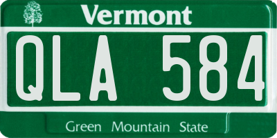 VT license plate QLA584