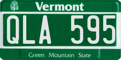 VT license plate QLA595