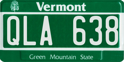 VT license plate QLA638