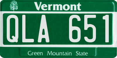 VT license plate QLA651