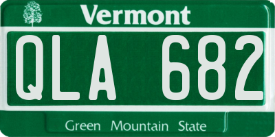 VT license plate QLA682