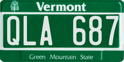 VT license plate QLA687