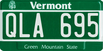 VT license plate QLA695
