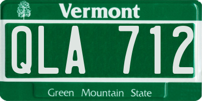 VT license plate QLA712