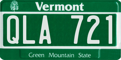 VT license plate QLA721