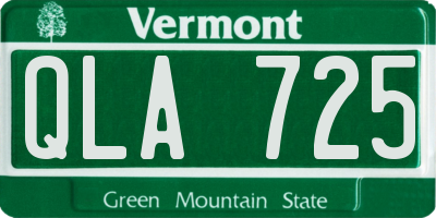 VT license plate QLA725