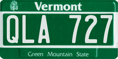VT license plate QLA727