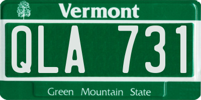 VT license plate QLA731