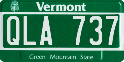 VT license plate QLA737