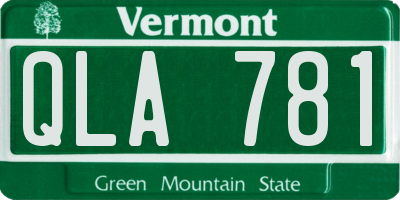 VT license plate QLA781