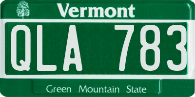 VT license plate QLA783