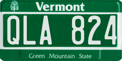 VT license plate QLA824