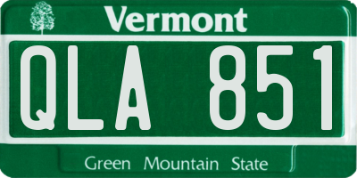 VT license plate QLA851