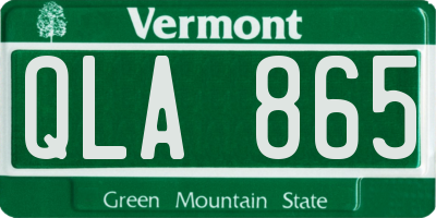 VT license plate QLA865