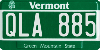 VT license plate QLA885