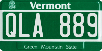 VT license plate QLA889