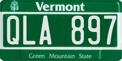 VT license plate QLA897