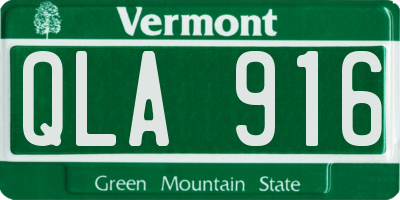 VT license plate QLA916