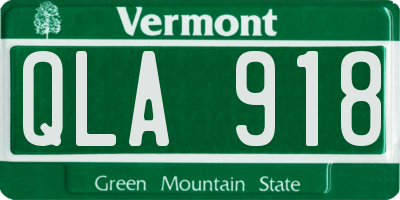 VT license plate QLA918
